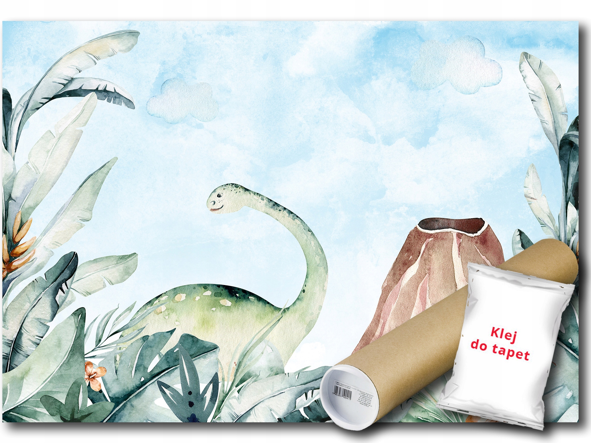 Vinylová Fototapeta Dinosaur Wulkan 254x184