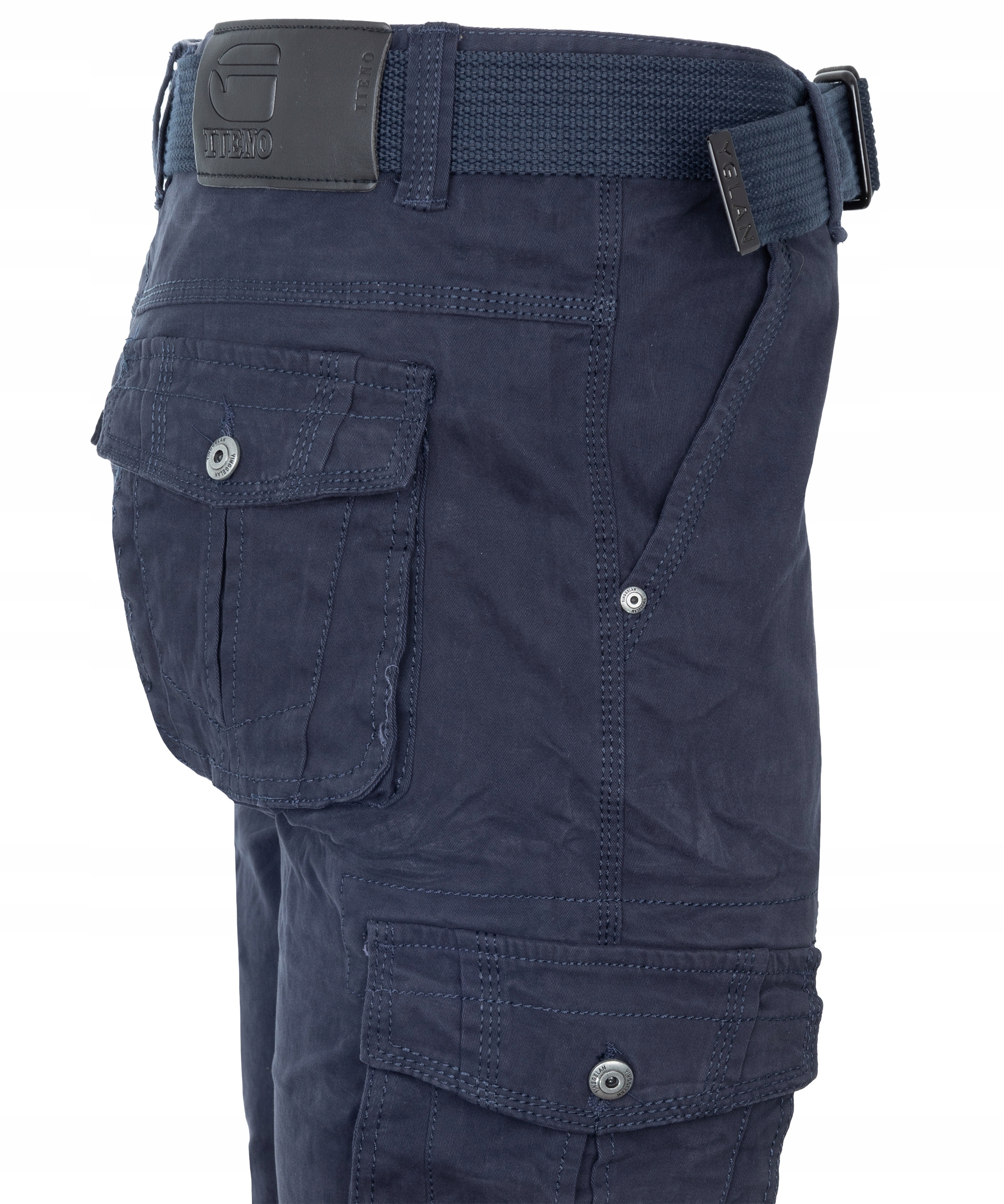 spodnie BOJÓWKI ITENO PASEK GRATIS W32 GRANATOWE Rozmiar 32