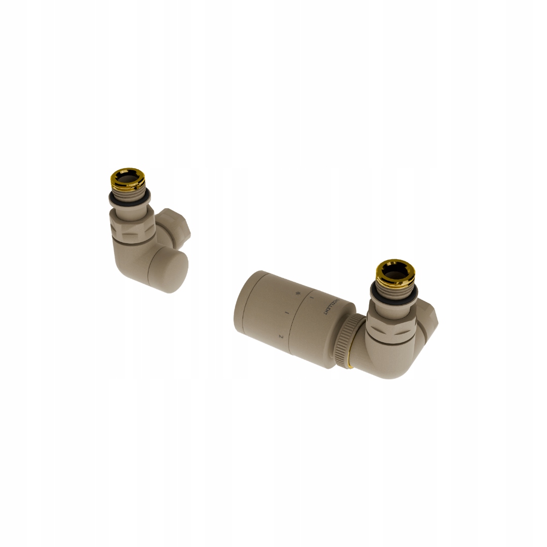 Termostatická sada Caldo pravá tříosá, cappuccino