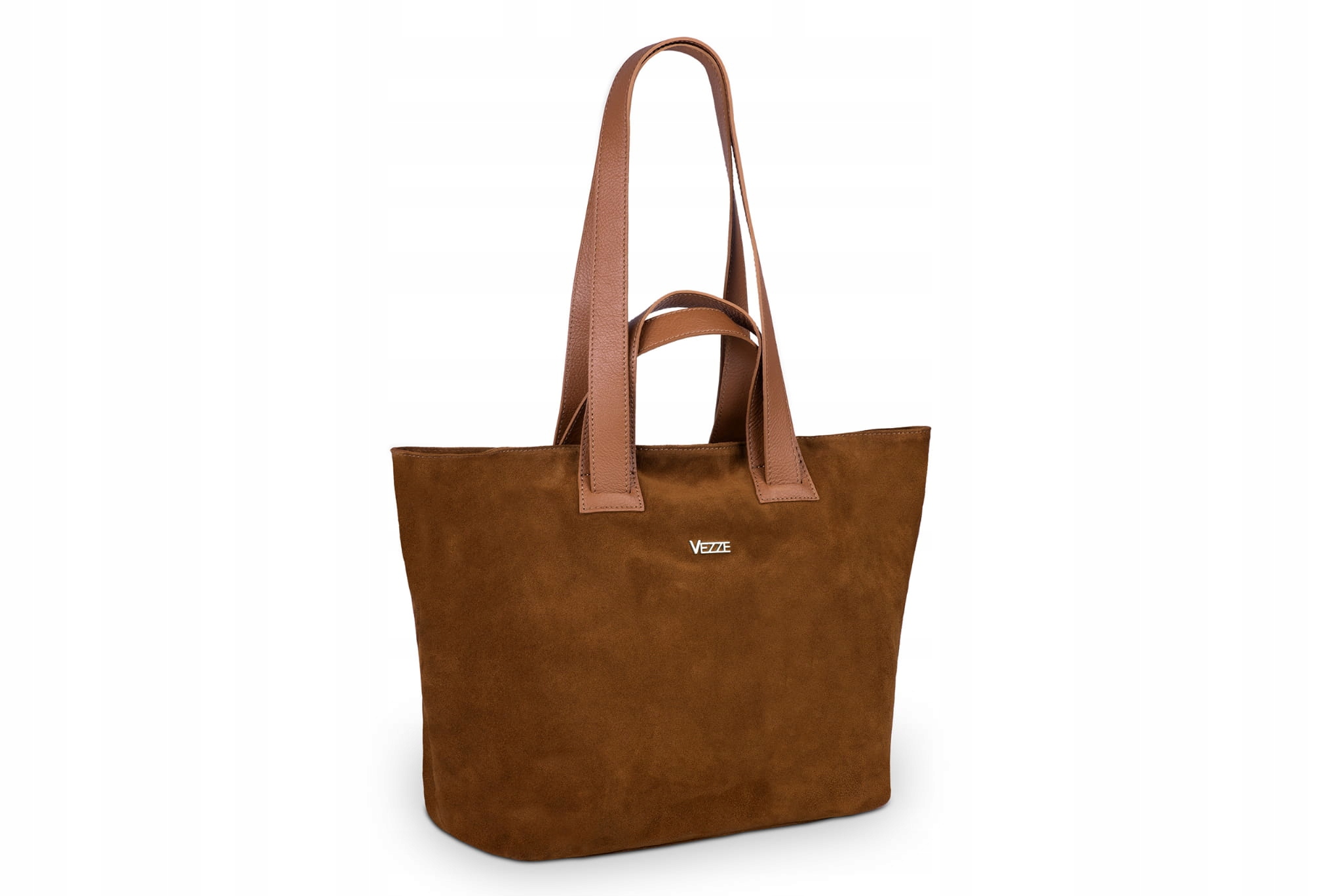 Kožená semišová taška Vezze Carriola Ruda