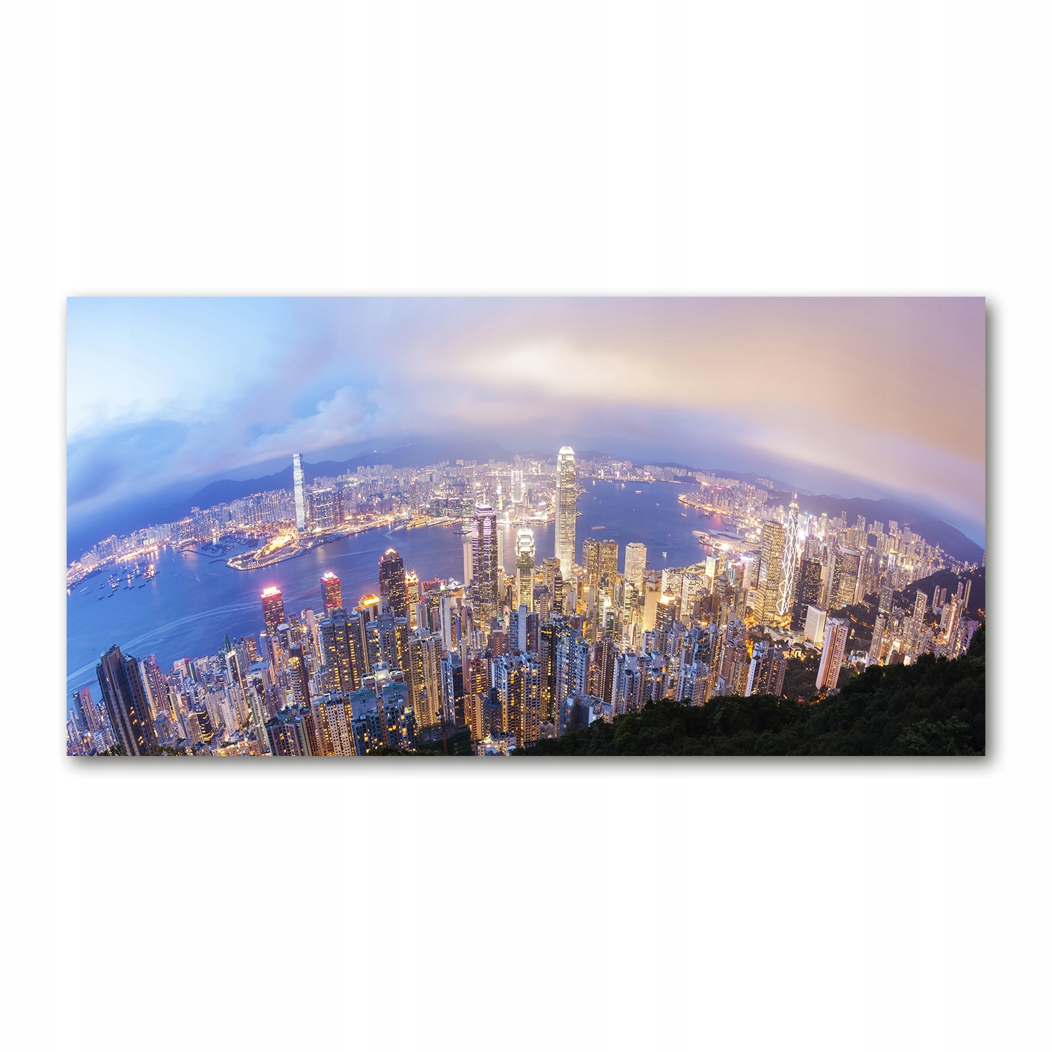 

Foto obraz akrylowy Hongkong panorama 140x70 cm