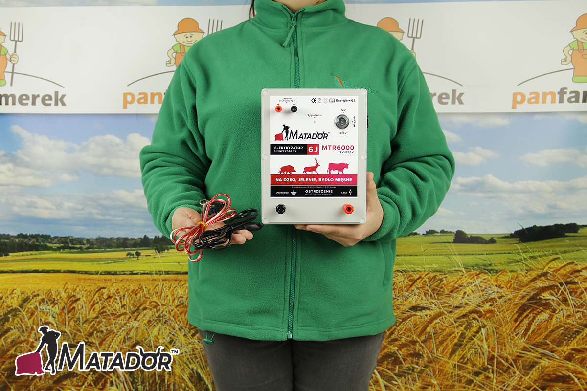ZESTAW XL PASTUCH ELEKTRYCZNY ELEKTRYZATOR NA DZIKI BYKI PALIKI LINKA 6J EAN (GTIN) 5902288236810