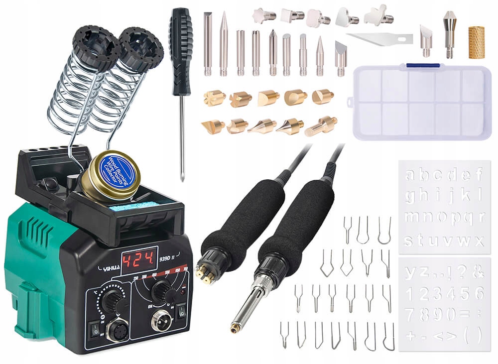 Pirograf do wypalania drewna 145W stacja lutownicza grotowa Yihua 939D-II