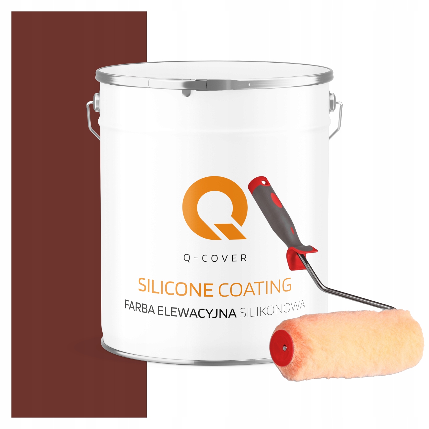 Vonkajšia fasádna farba na omietku 5L, farba čerešňová Uv valček