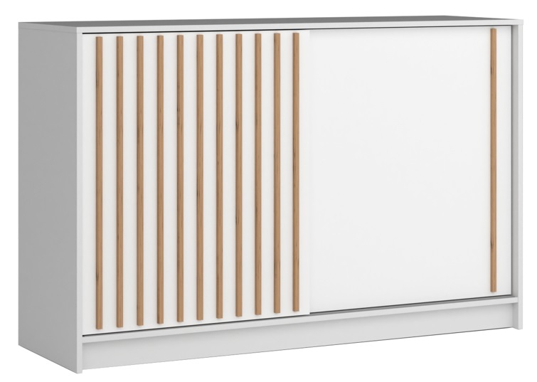 komoda Lamele bílá/wotan