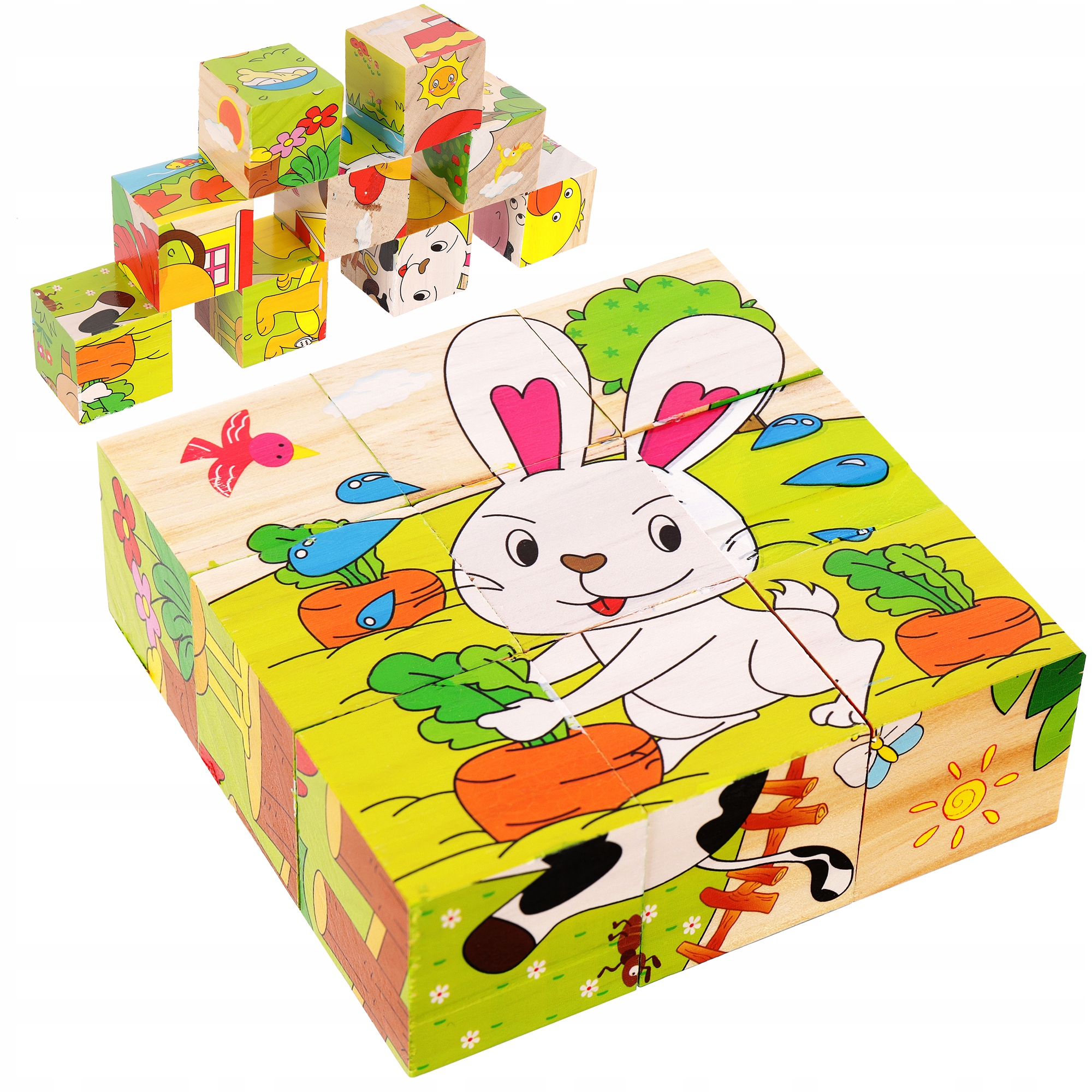 

LT321 Edukacyjne Drewniane Klocki Ukłdanka Puzzle