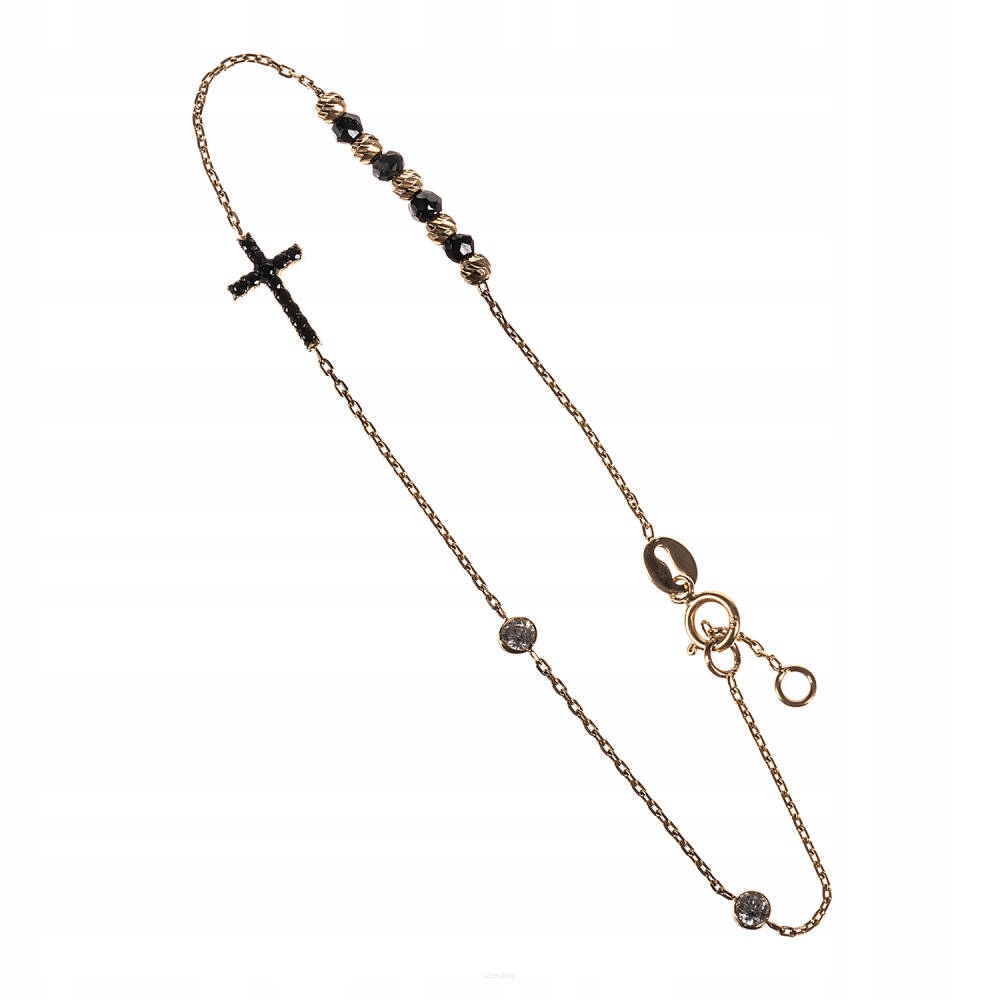 Zlatý náramek s křížkem