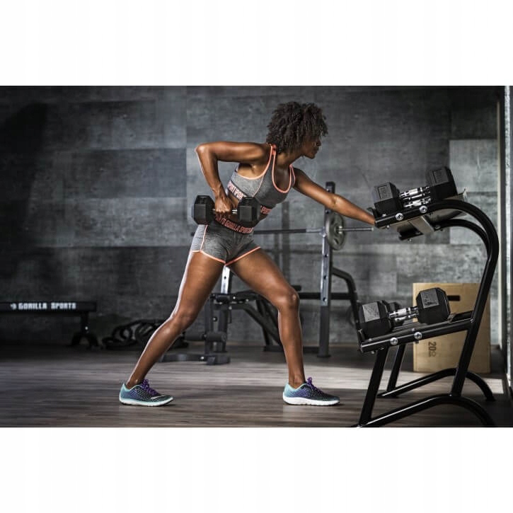 Zestaw hantli HEX od 2 do 50 kg Marka Gorilla Sports