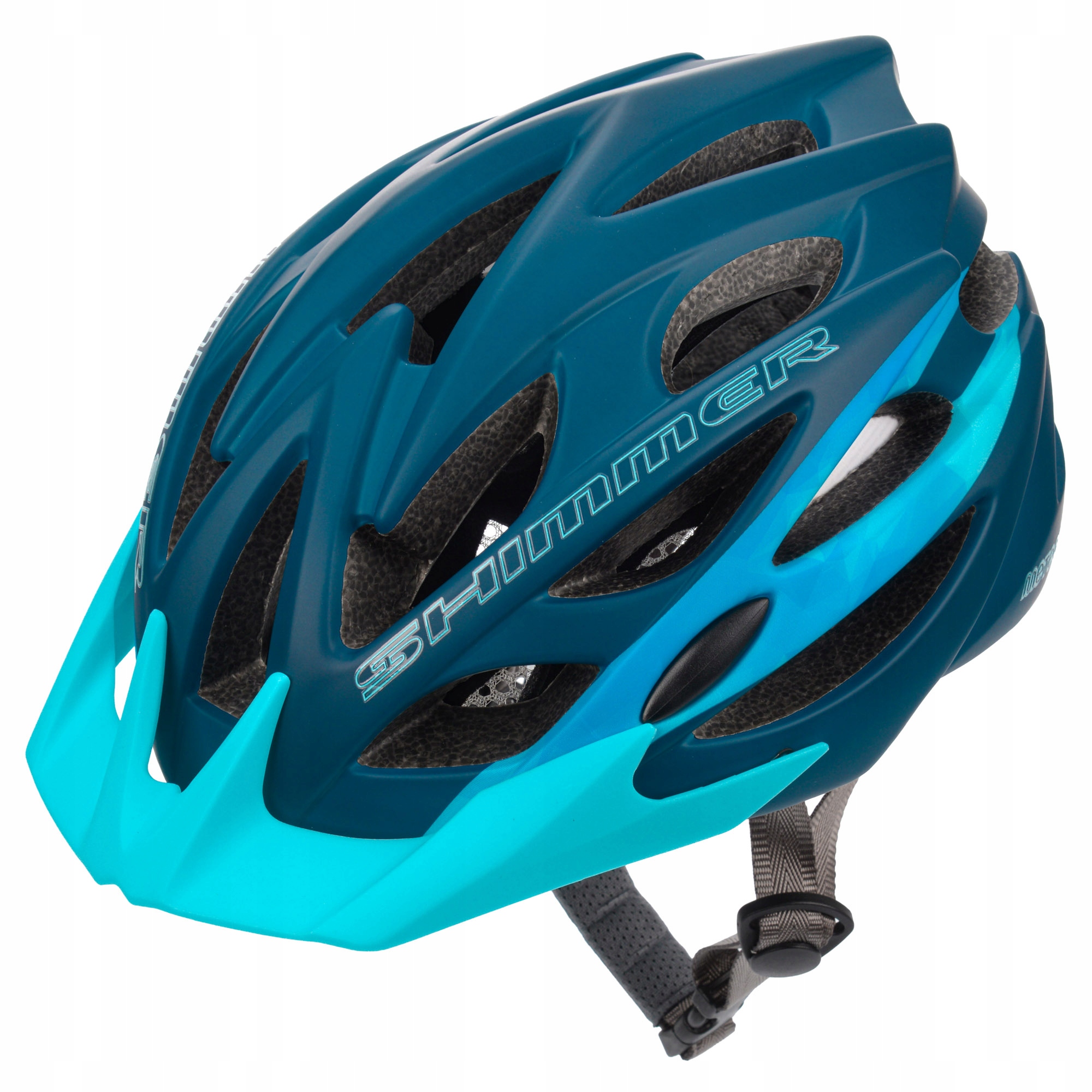 KASK ROWEROWY REGULOWANY METEOR SHIMMER siatka otwory wentylacja 55-58cm
