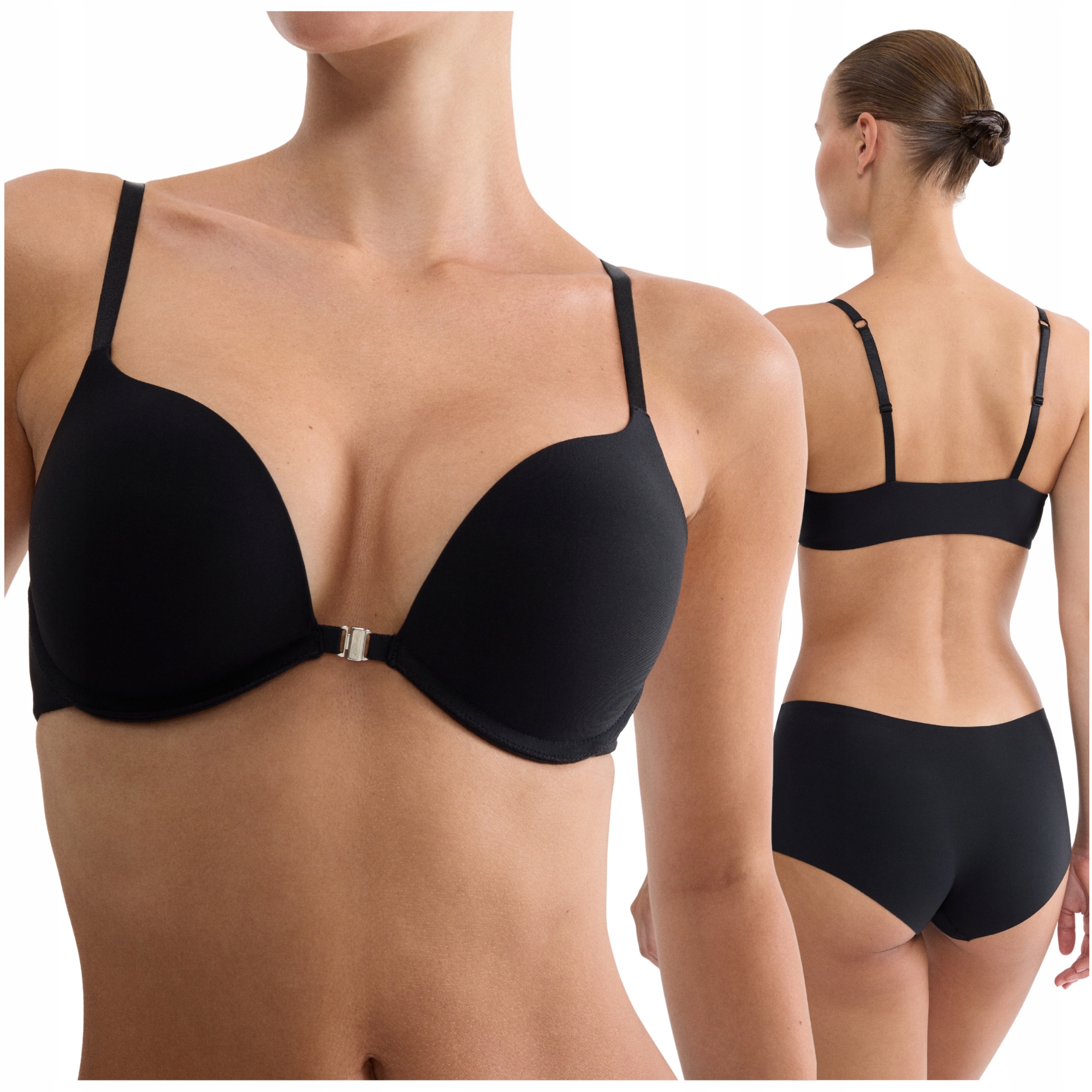 Podprsenka Triumph Pure Micro Whuf černá se zapínáním vpředu 85A