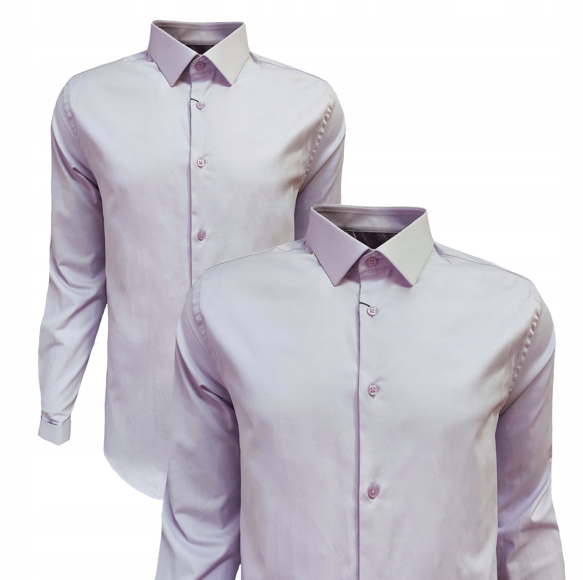 Pánská Košile Lila Casual S Knoflíčky 3XL