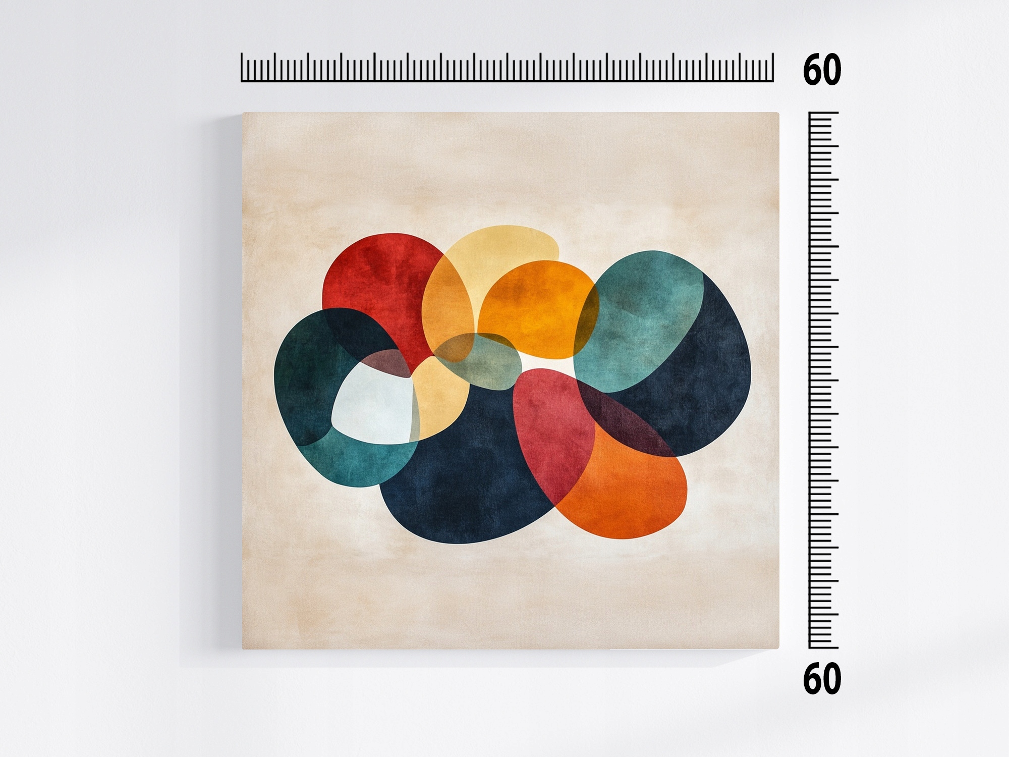 Obraz Na Plátně Canvas Abstrakce Mid-century Modern Bauhaus Retro 60x60