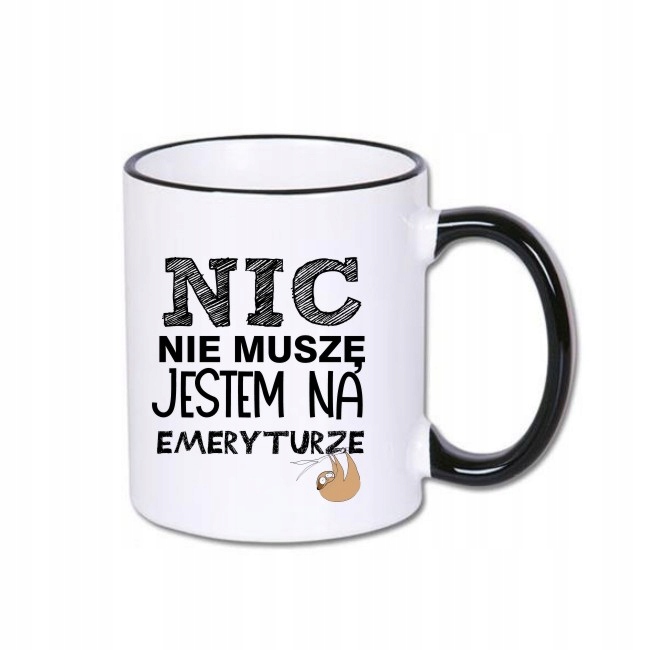 

Kubek z czarnym rantem emeryt emerytura zus