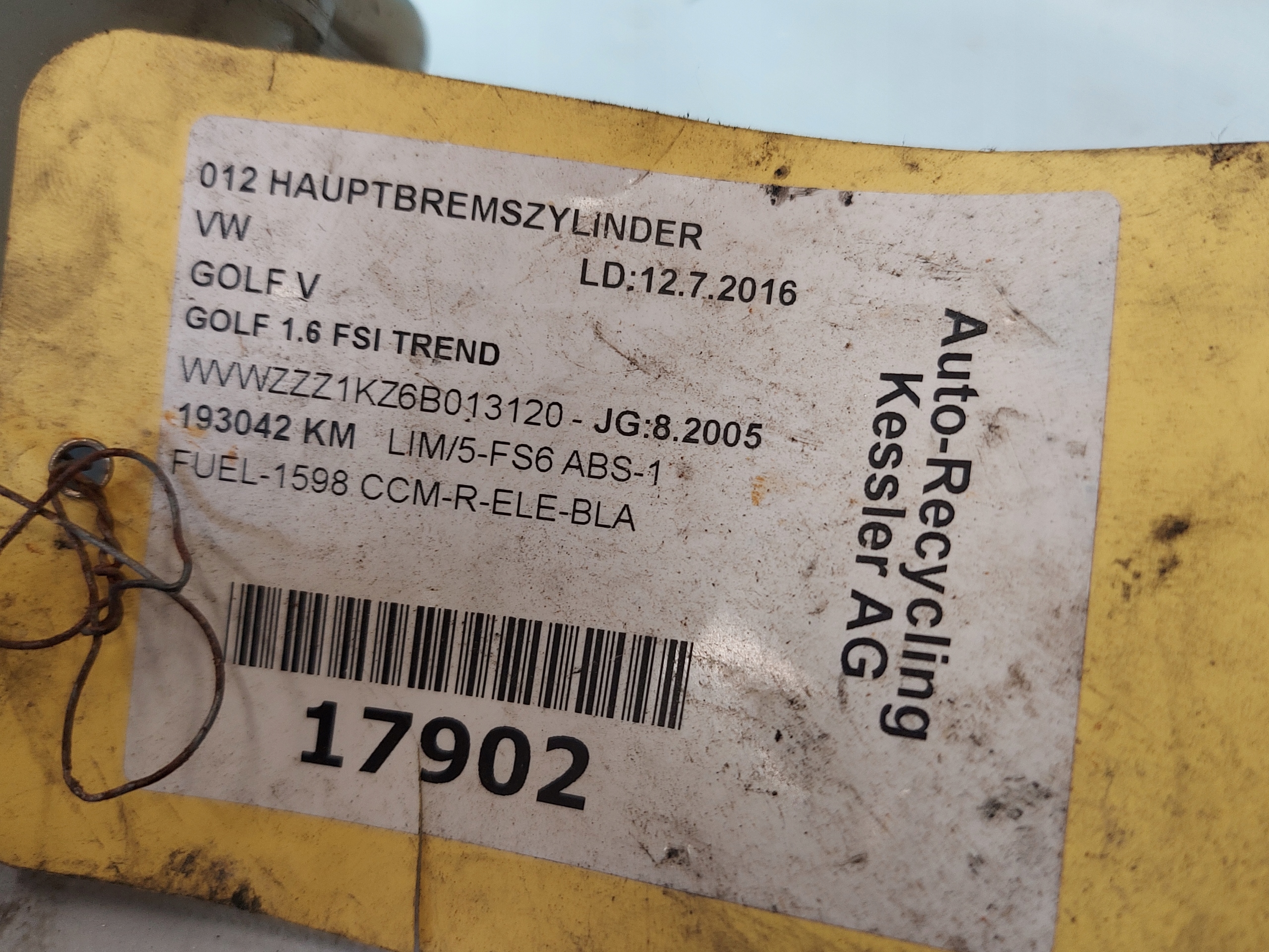 Servo frein GOLF V 1.6 FSI ATE 22