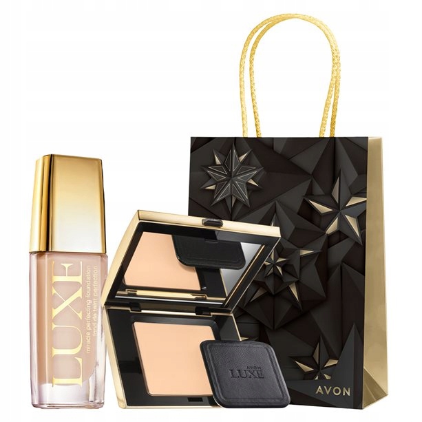 

Avon Zestaw Luxe Podkład Natural Glamour Puder