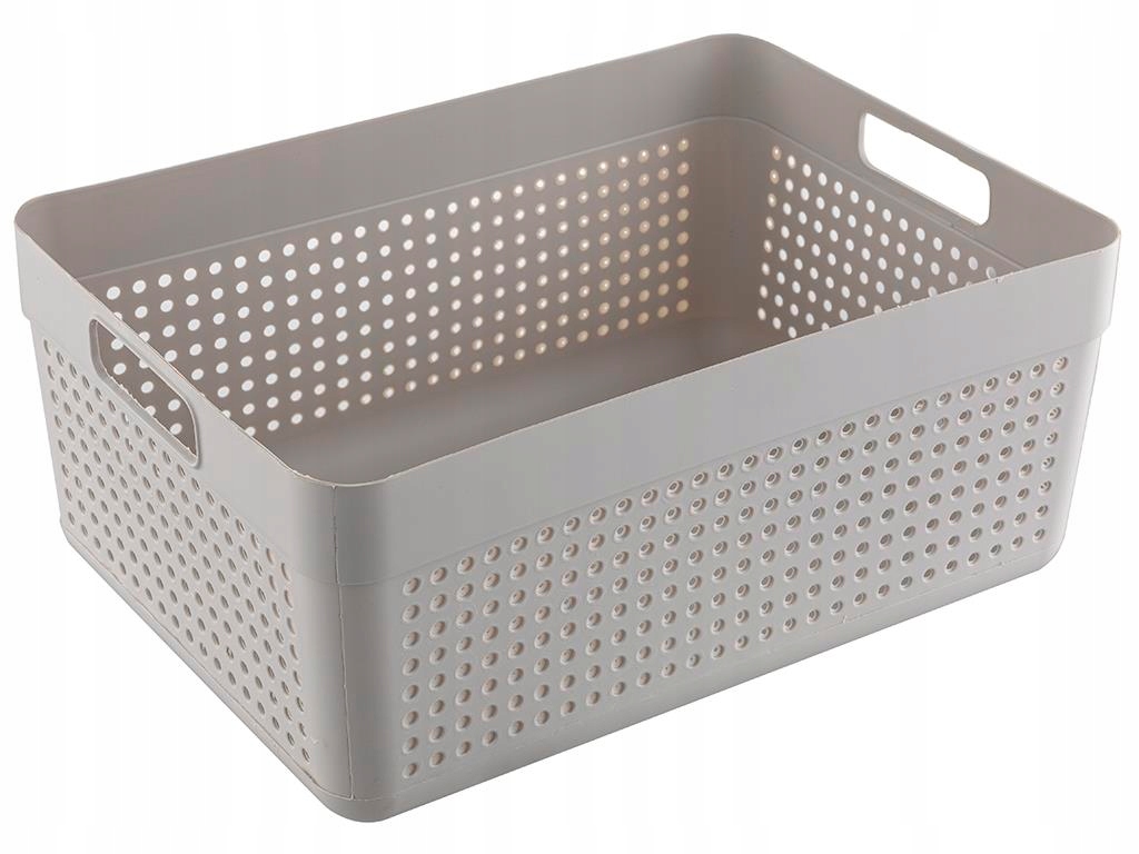 KOSZYK SZARY PRAKTYCZNA 10 L 32,5X23,5X14 CM