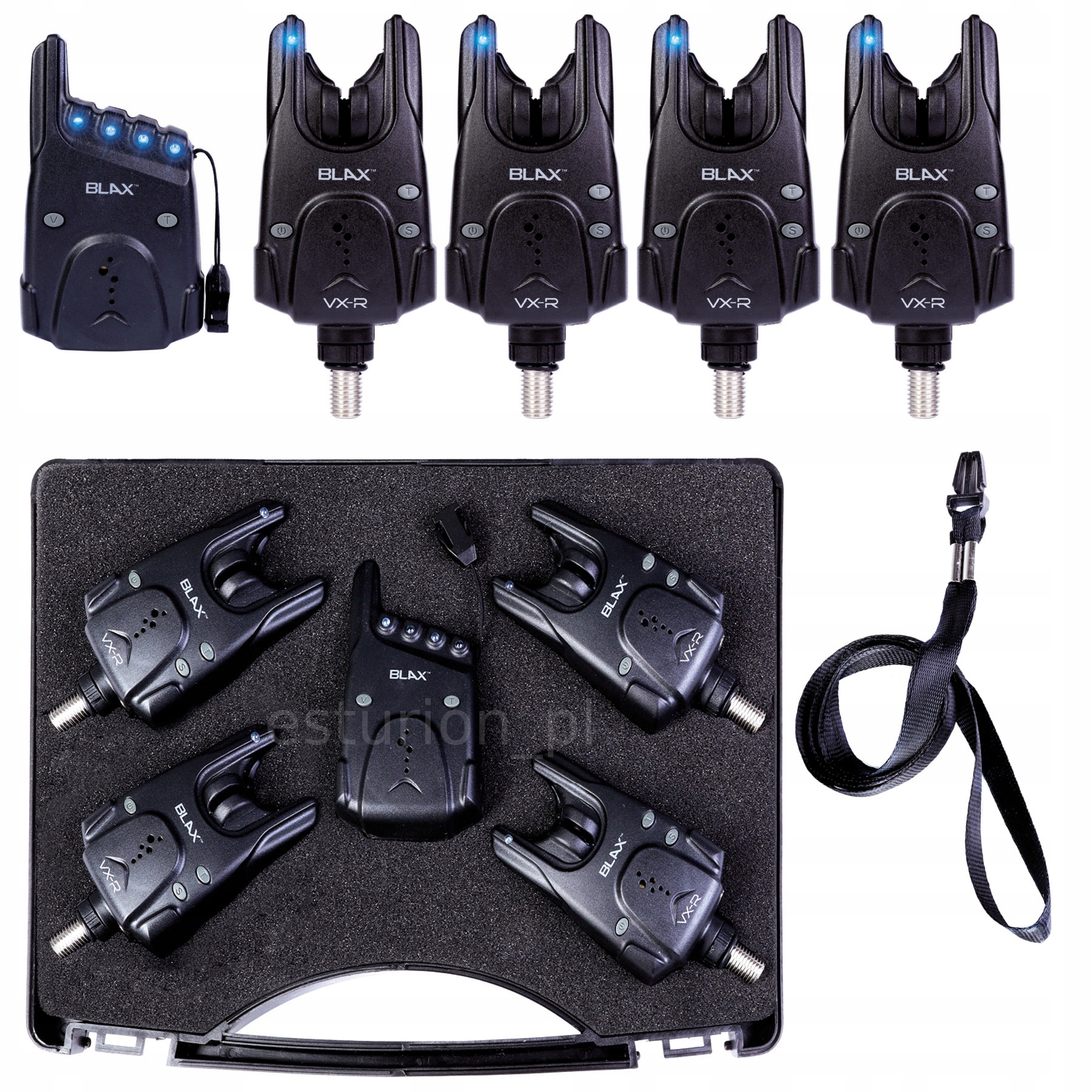 Centralka z Sygnalizatorami Carp Spirit Blax Vxr zestaw 4+1!