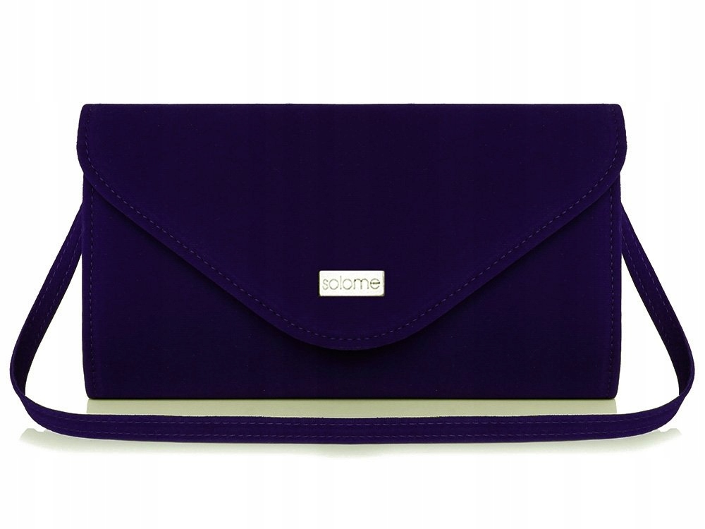 GRANATOWA KOPERTÓWKA TOREBKA WIZYTOWA SOLOME L5 ZAMSZ Marka Solome