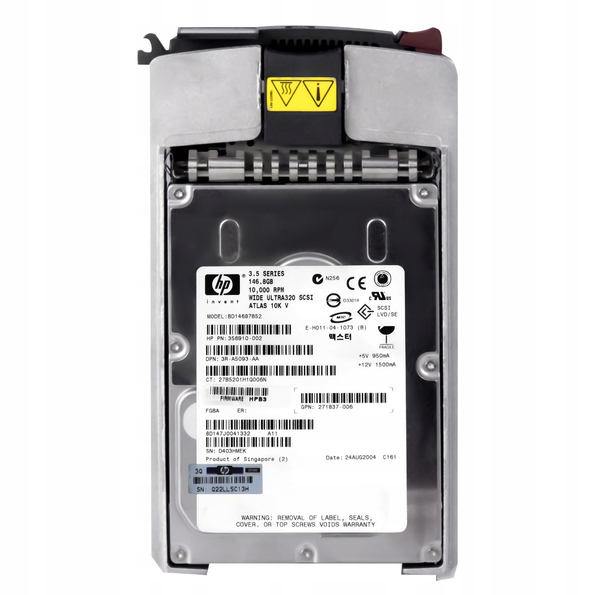 Hp 356910-002 147GB Scsi U320 10K 8MB 3.5'' BD14687B52