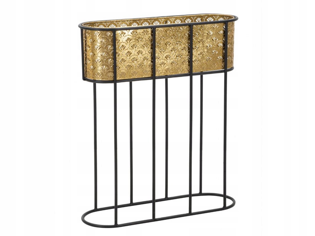 Kryt na kvetináče na stojane, kovová čipka, vyššie. 70 cm