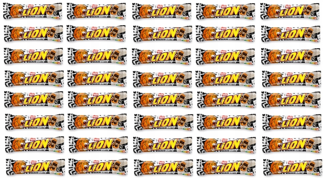 Levně 40x 42g Lion černá bílá tyčinka Karton