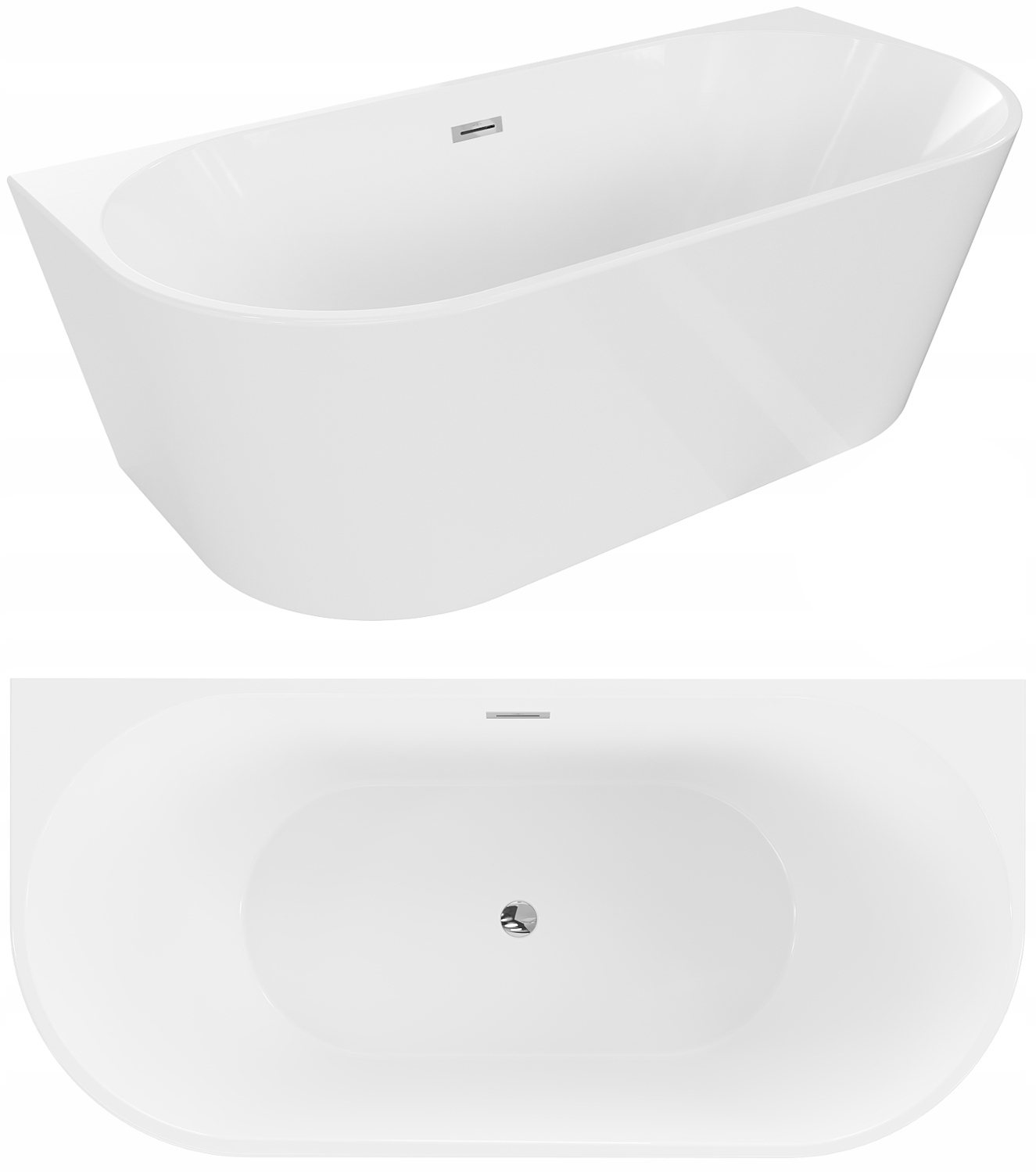 Wanna wolnostojąca przyścienna 160x80 Mexen Oval biała do wyboru