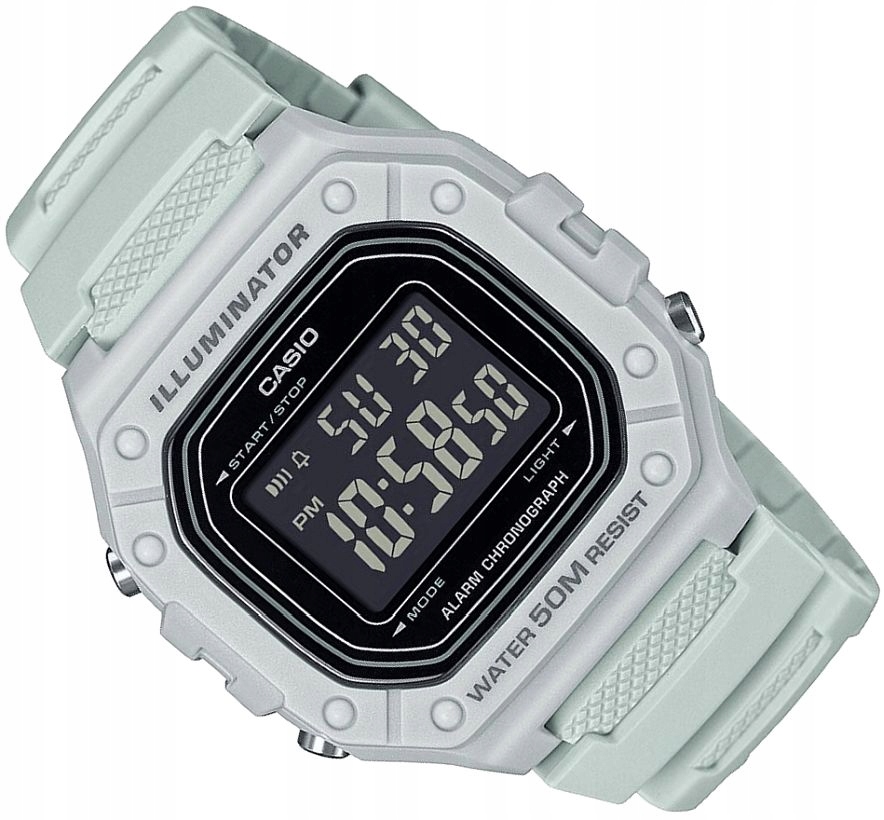 Originální Digitální Sportovní Hodinky Casio W-218H-8BVEF Alarm Stopky Led Box
