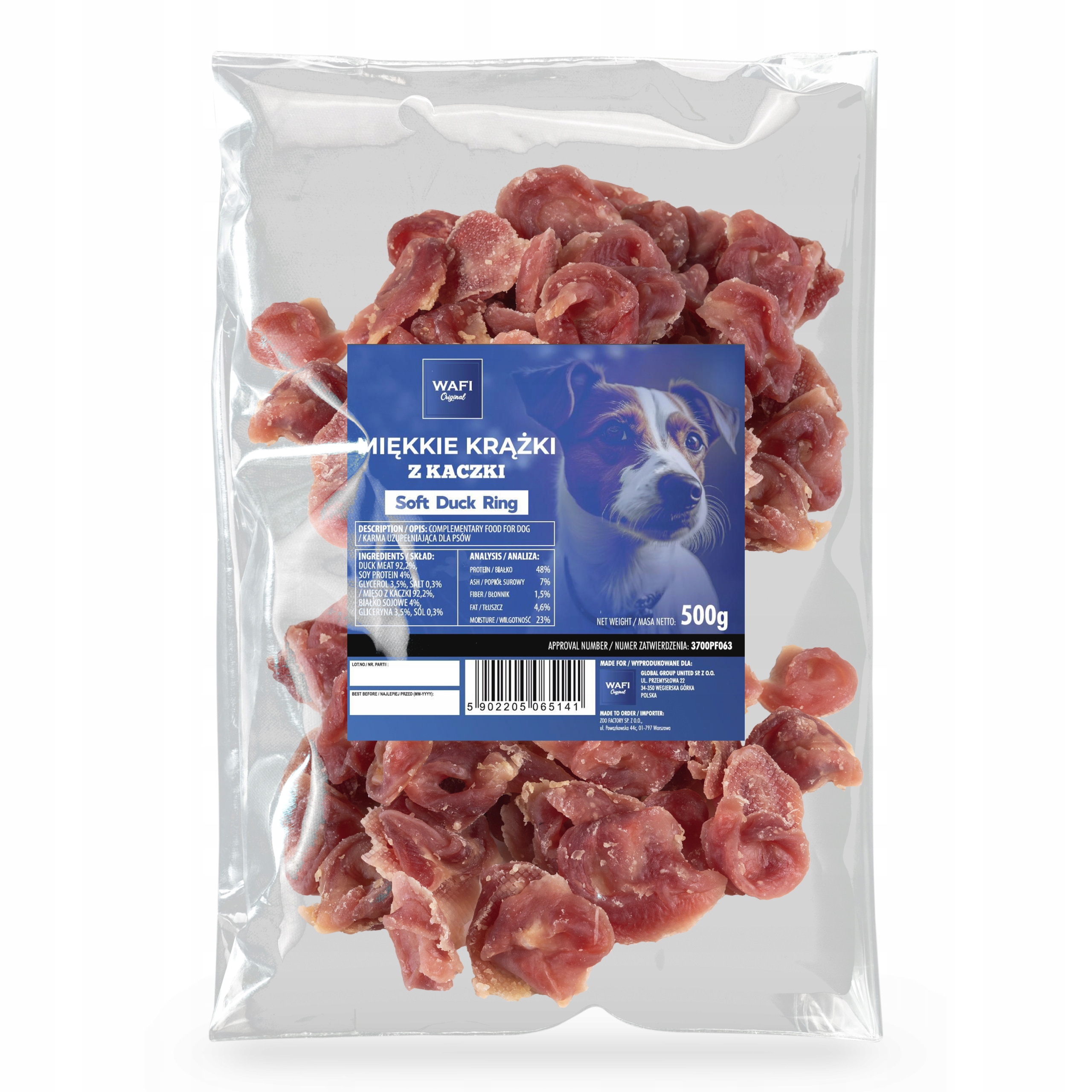 Wafi Měkké Kachní Kroužky 500 g