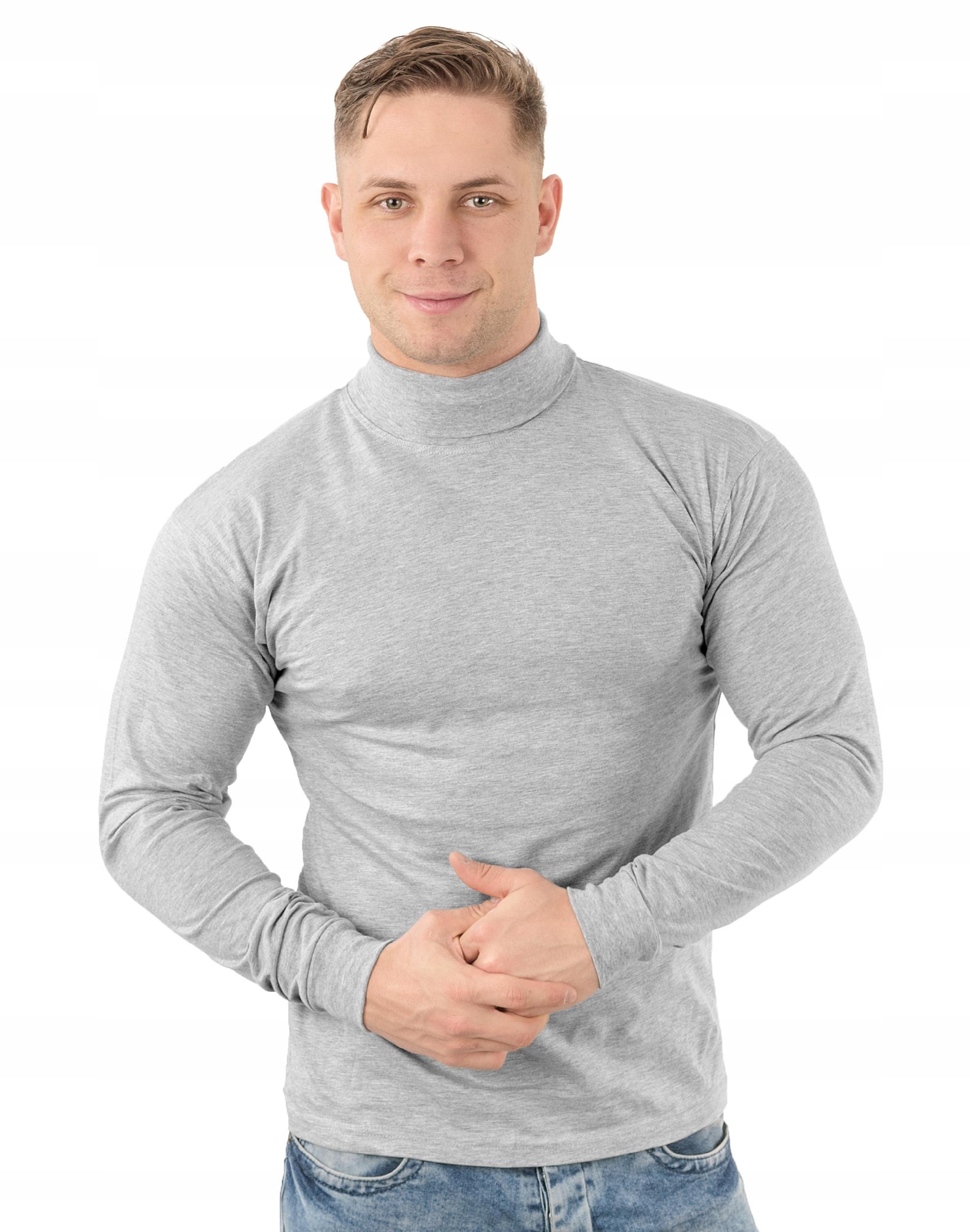 

Elegancki Sweter Golf Męski Golfy Wxm r 5XL melanż