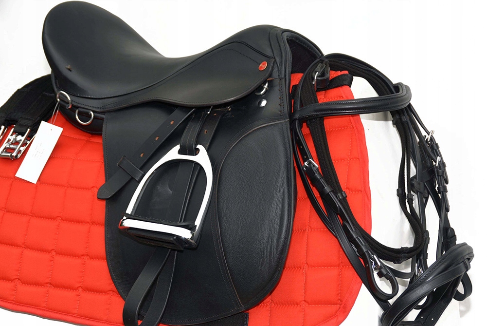 Siodło Wszechstronne 15C+OGŁOWIE Wodze Na Kuca