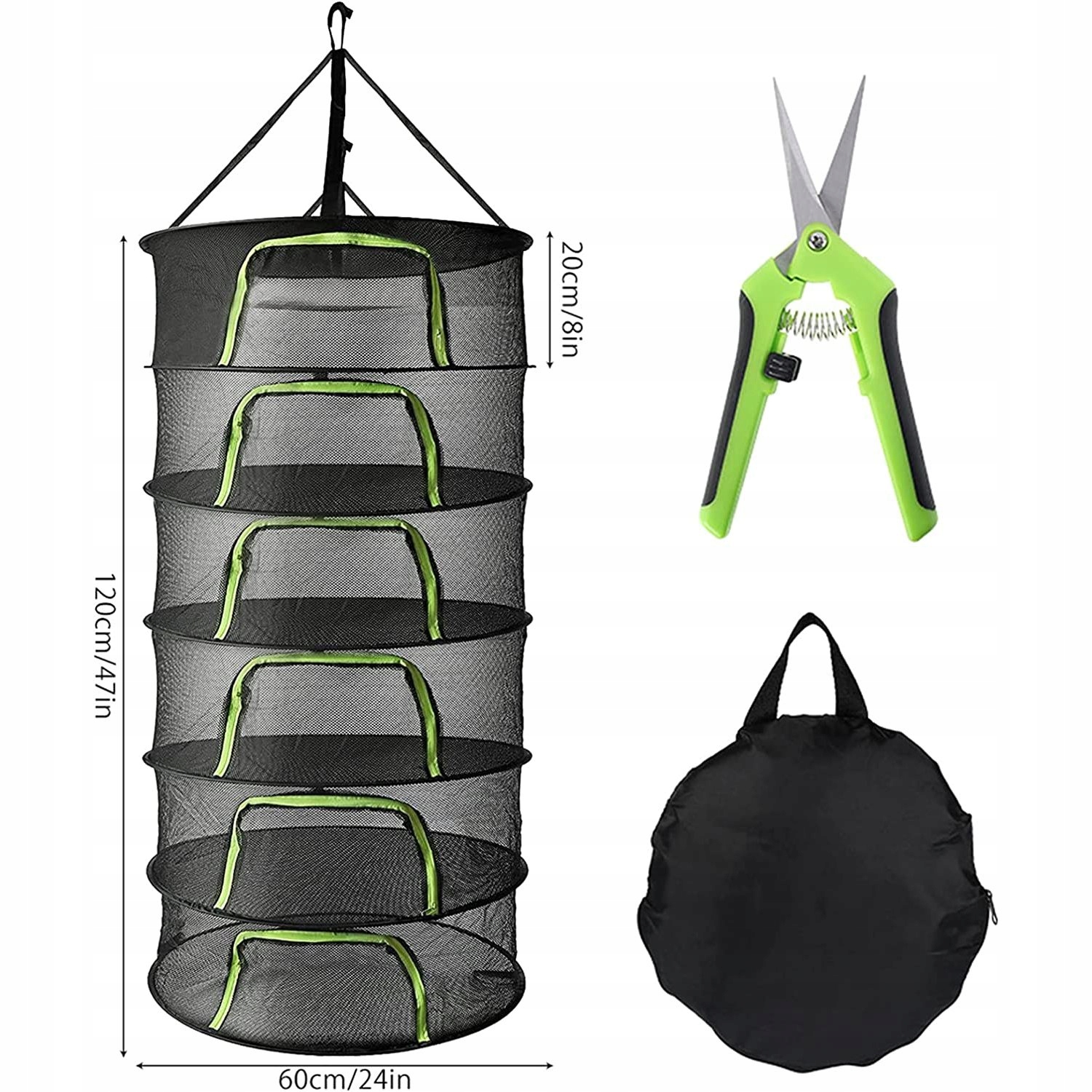 6 WARSTWY SUSZARKI DO ZIÓŁ Z HACZYKAMI W KSZTAŁCIE LITERY S 60 X 120 CM Producent inna