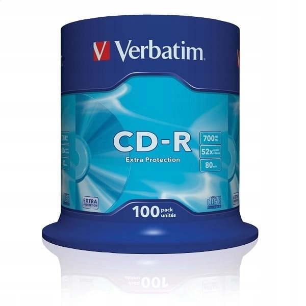 Verabtim Cd-r 700 Mb 52X (100 ks