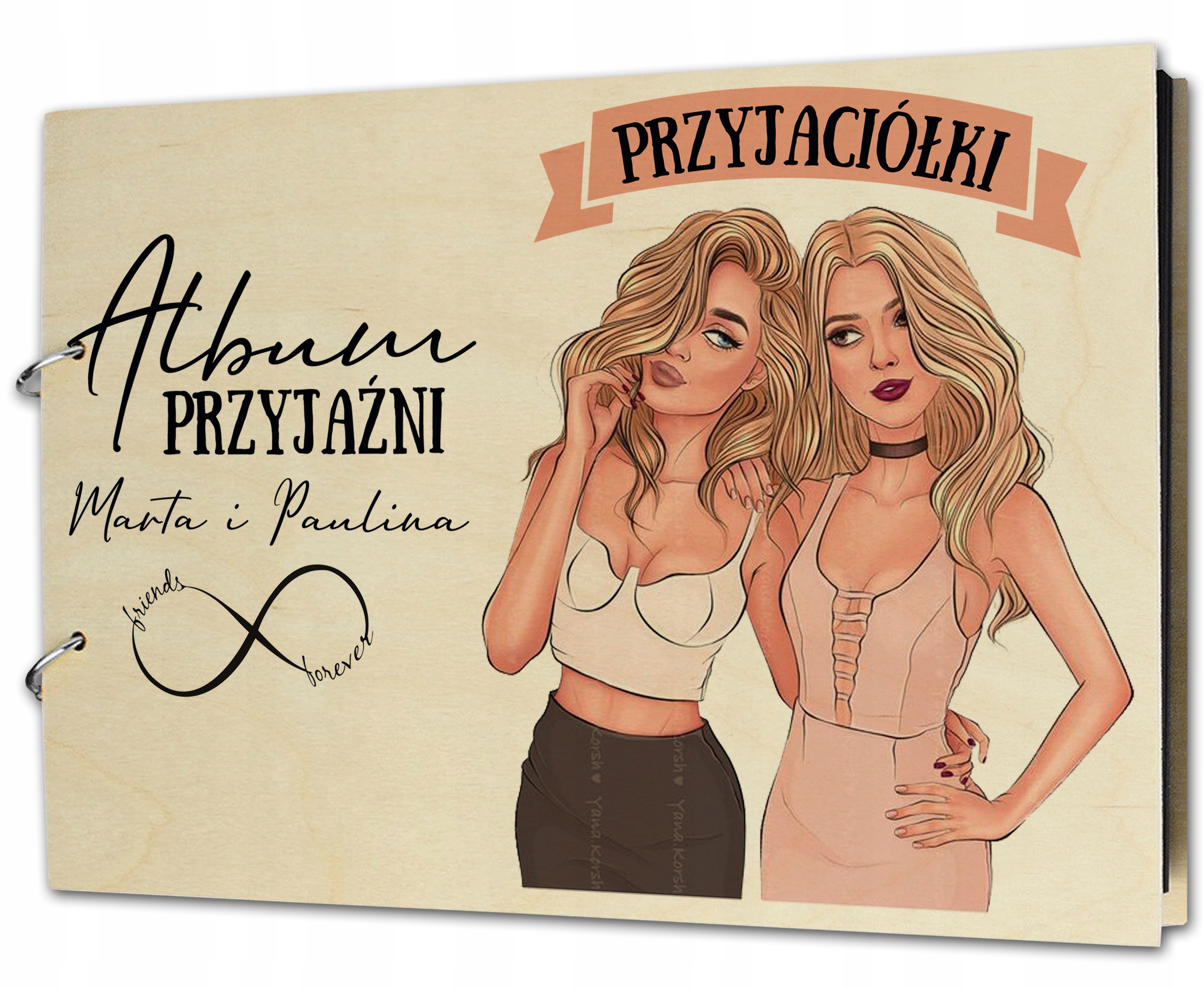 ALBUM DLA PRZYJACIÓŁKI SIOSTRY PREZENT IMIĘ WZORY