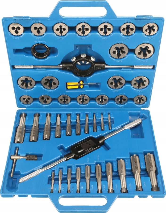45 ks nástrojov na závitovanie palcov 1/4"-1