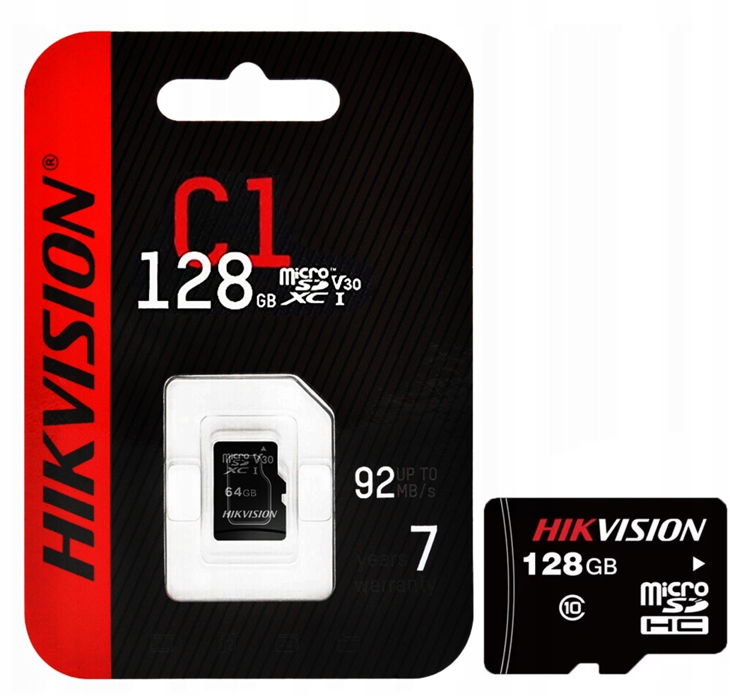 

Karta MicroSD 128GB Do kamer Ip Sd 128gb Hikvision