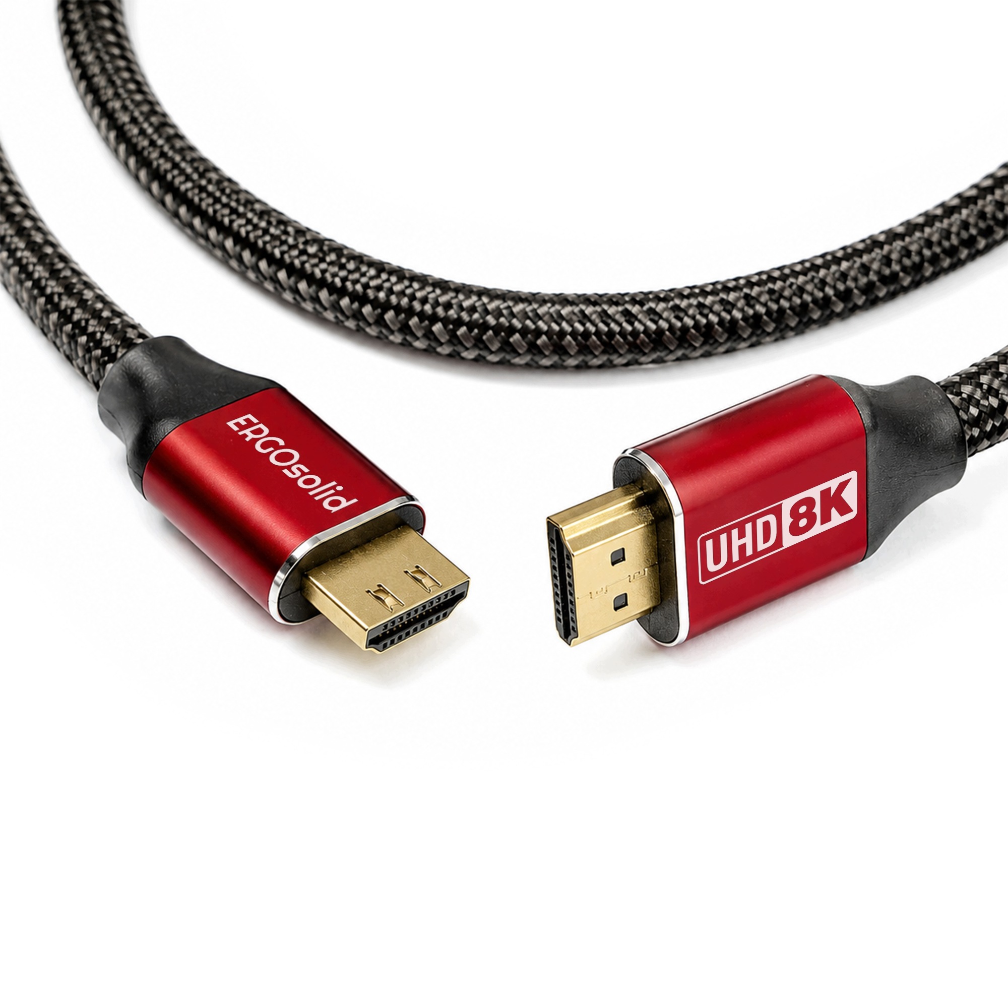 Kabel Hdmi 2.1 8K 4K 120Hz 48Gbps eARC Hdr 3D Atmos Tv PS5 z oplotem 1,5m