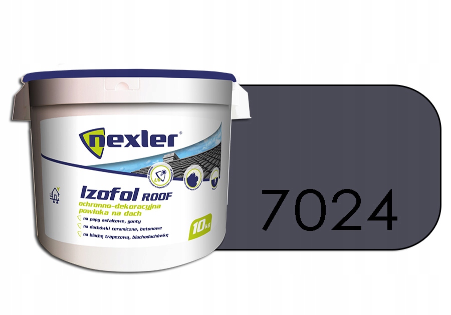 Nexler Izofol Roof Ochronno-dekoracyjna powłoka na dach Grafit 7024 10kg