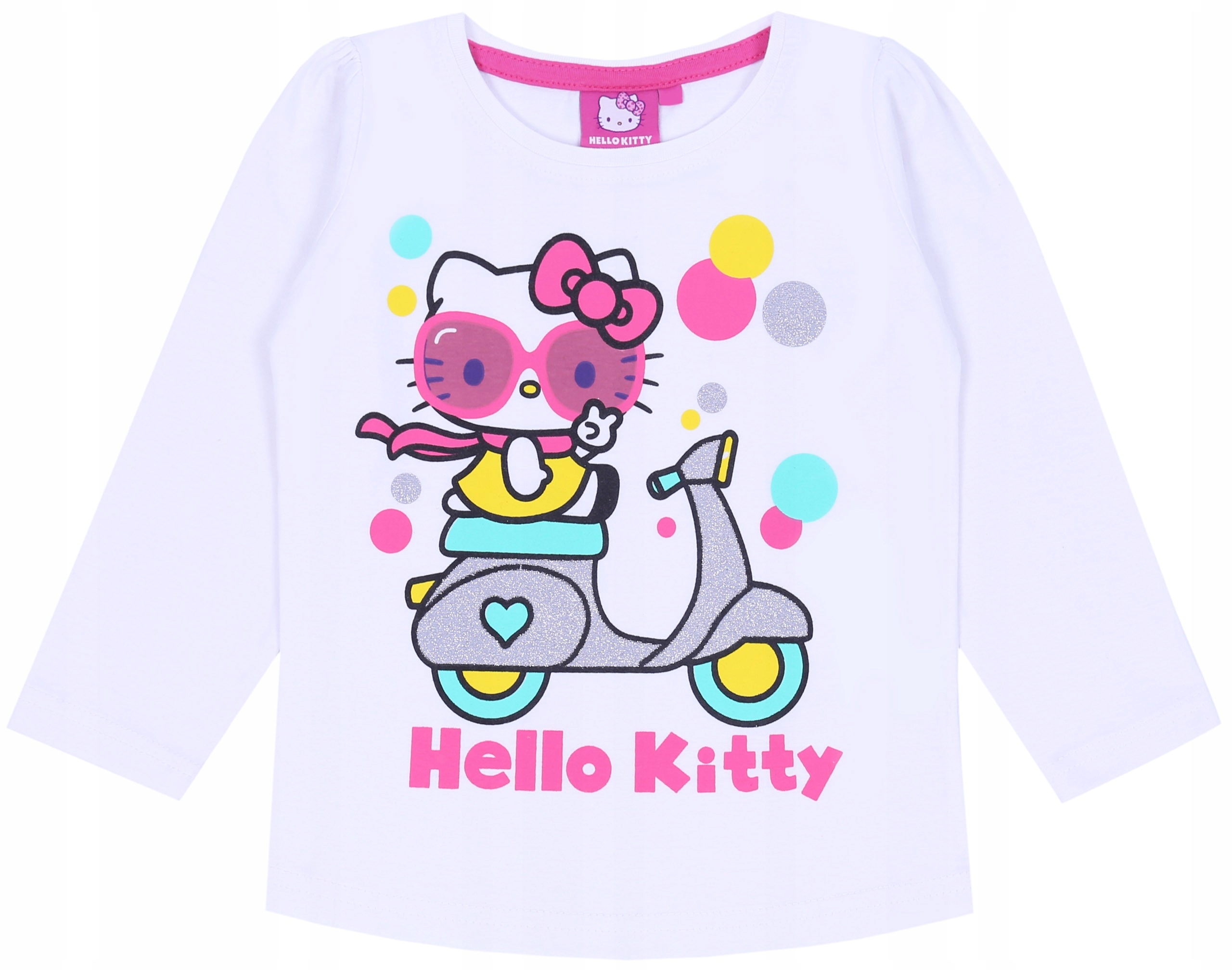 

Biała bluzka z długim rękawem Hello Kitty 122 cm