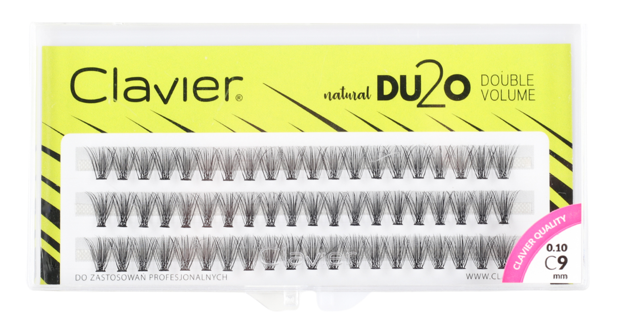 Clavier Natural DU2O Double Volume Kępki rzęs 9 mm