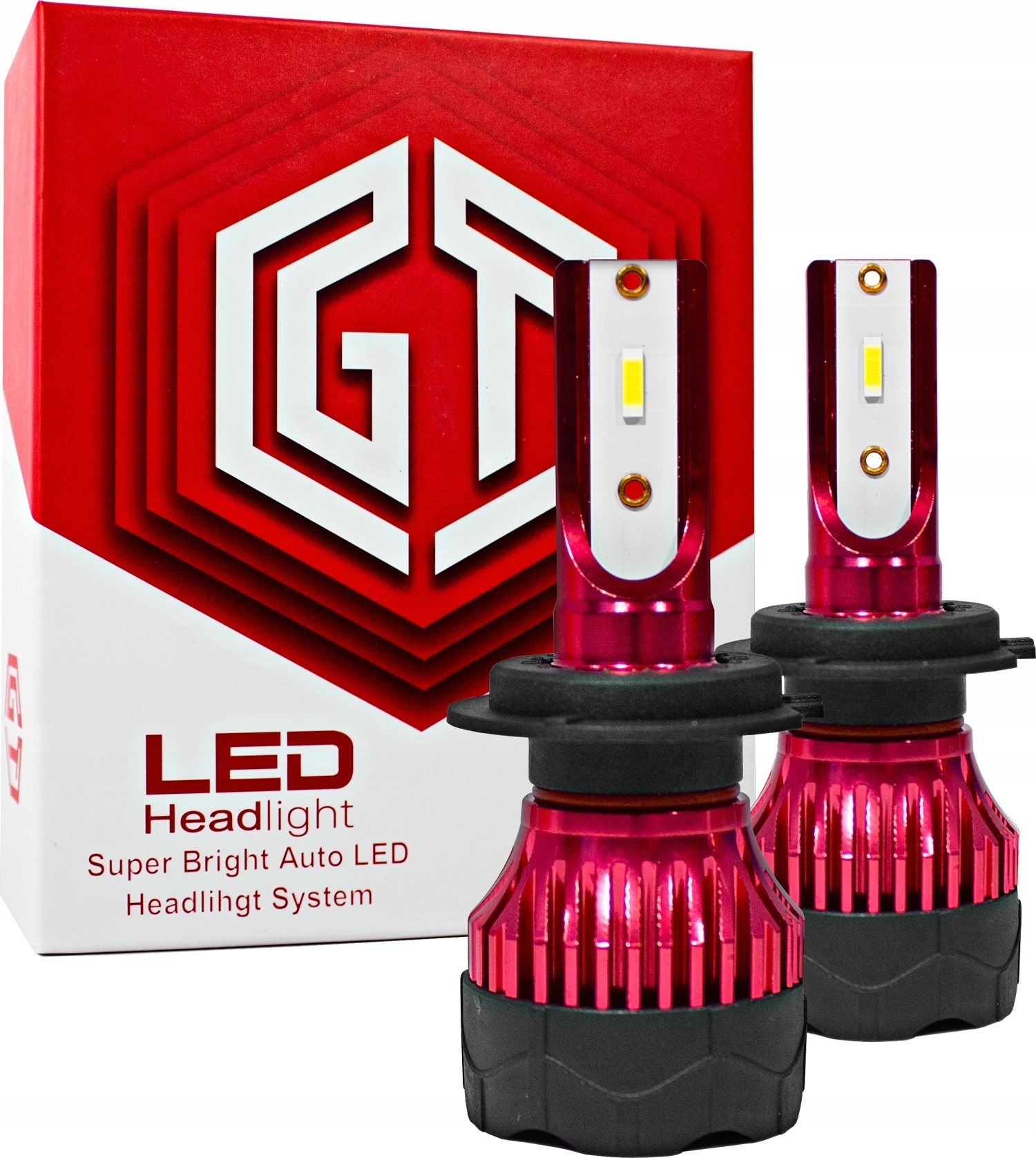 Żarówki Led H7 Gt Cob +300% Mocna Żarówka 16000lm 12V 24V Zimna Biel