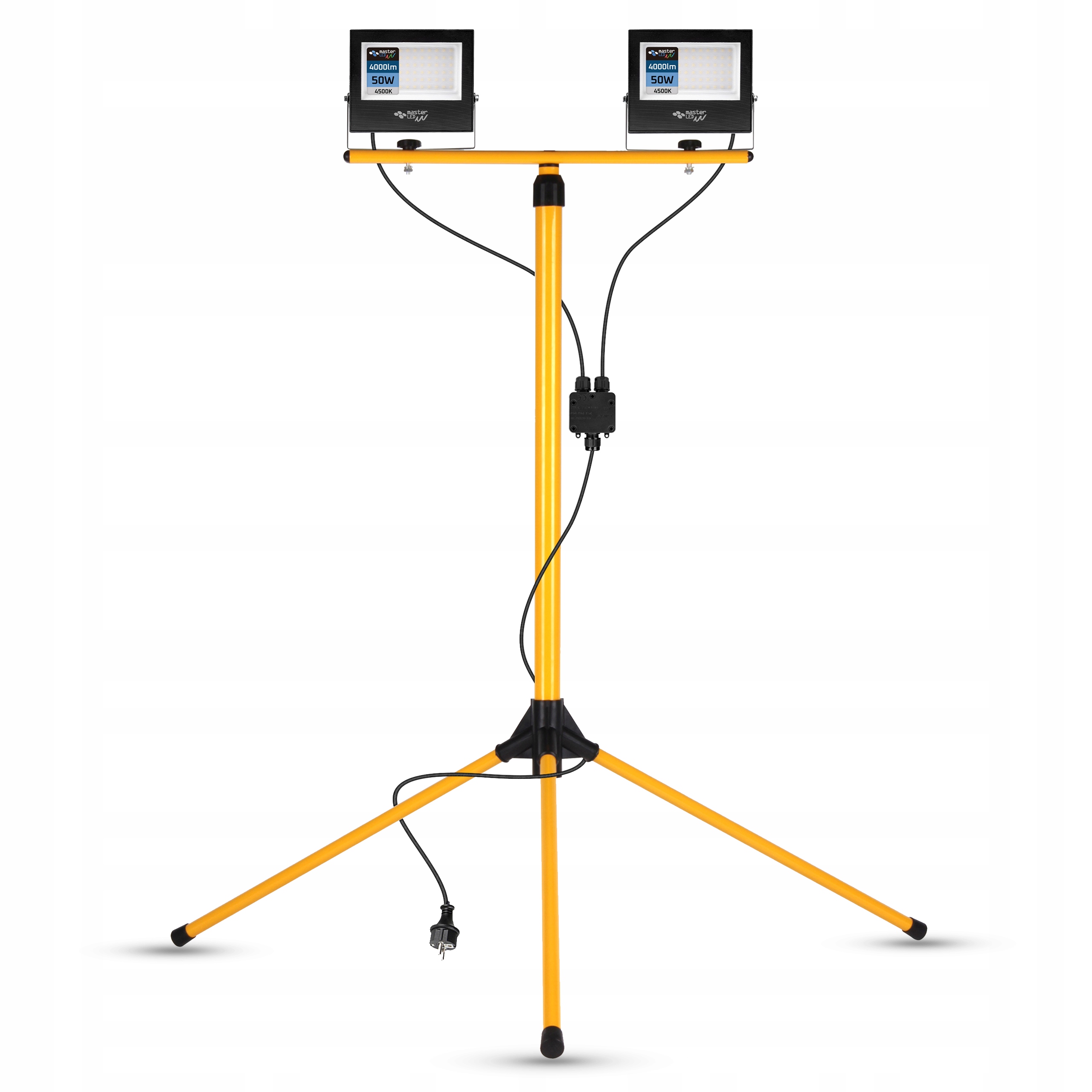 Set Halogen zářič 2x 50W 4500K Led Lampa Stativ stavební zástrčka