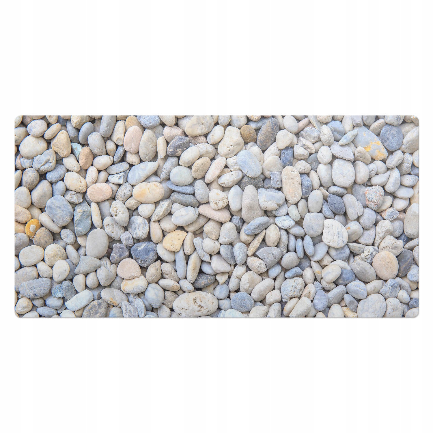 Ochranná podložka na stůl s potiskem Odstíny kamenů na písku 100x50 cm