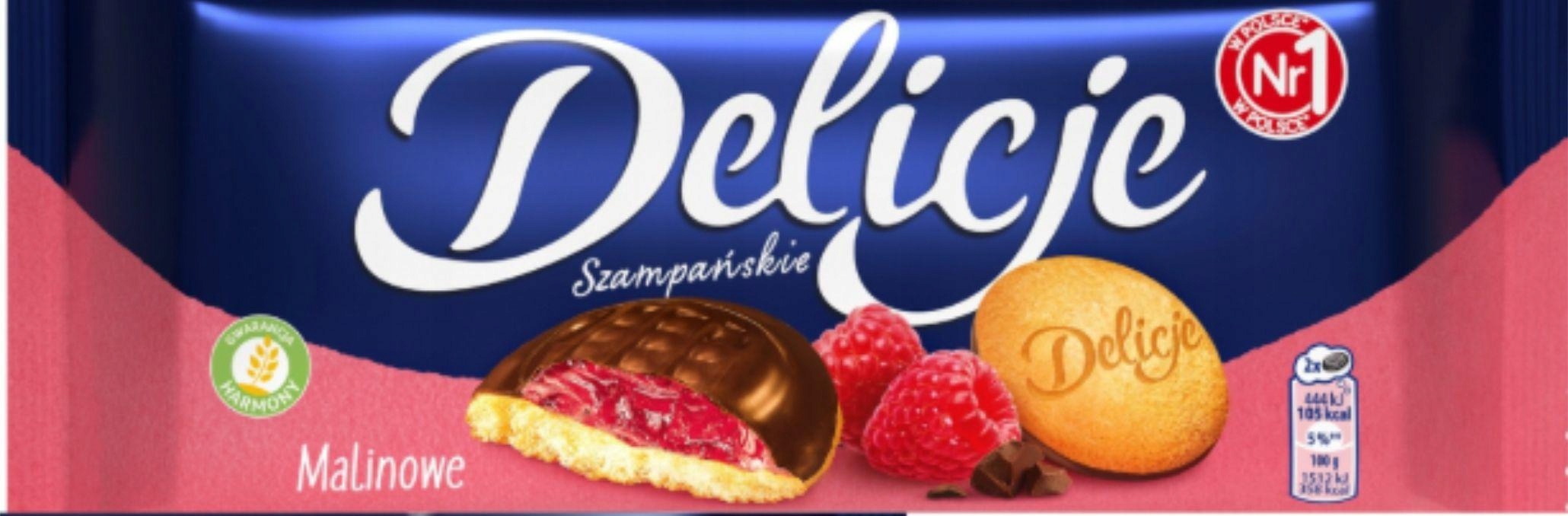 24 Sztuki Delicje Szampańskie Malinowe 147G