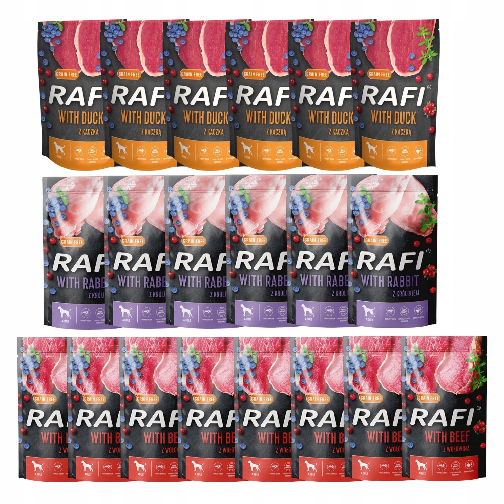 Dolina Noteci Rafi MIX Smaków mokra karma dla psa 20x 500g