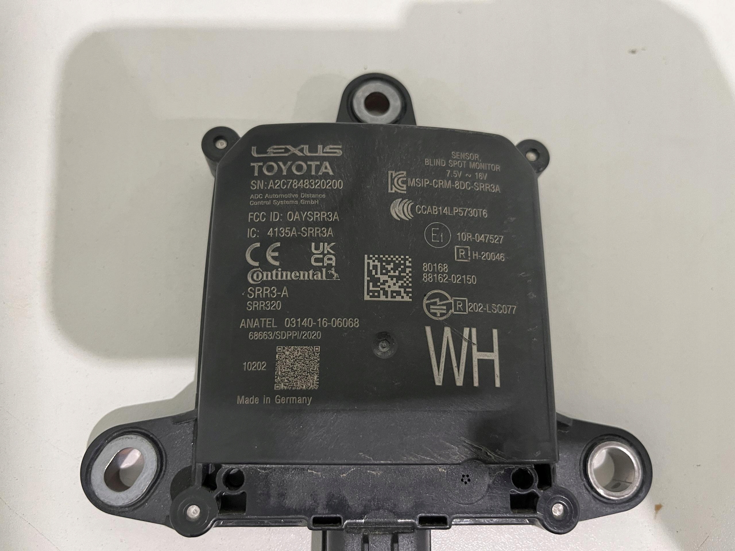 TOYOTA COROLLA E21 CZUJNIK MARTWEGO POLA 88162-02150 Wersja Europejska