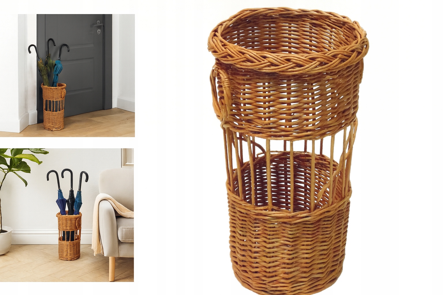 ЗОНТИК, КОРЗИНА ДЛЯ ЗОНТИКОВ -100% ЯРКАЯ ПЛЕТЕНАЯ