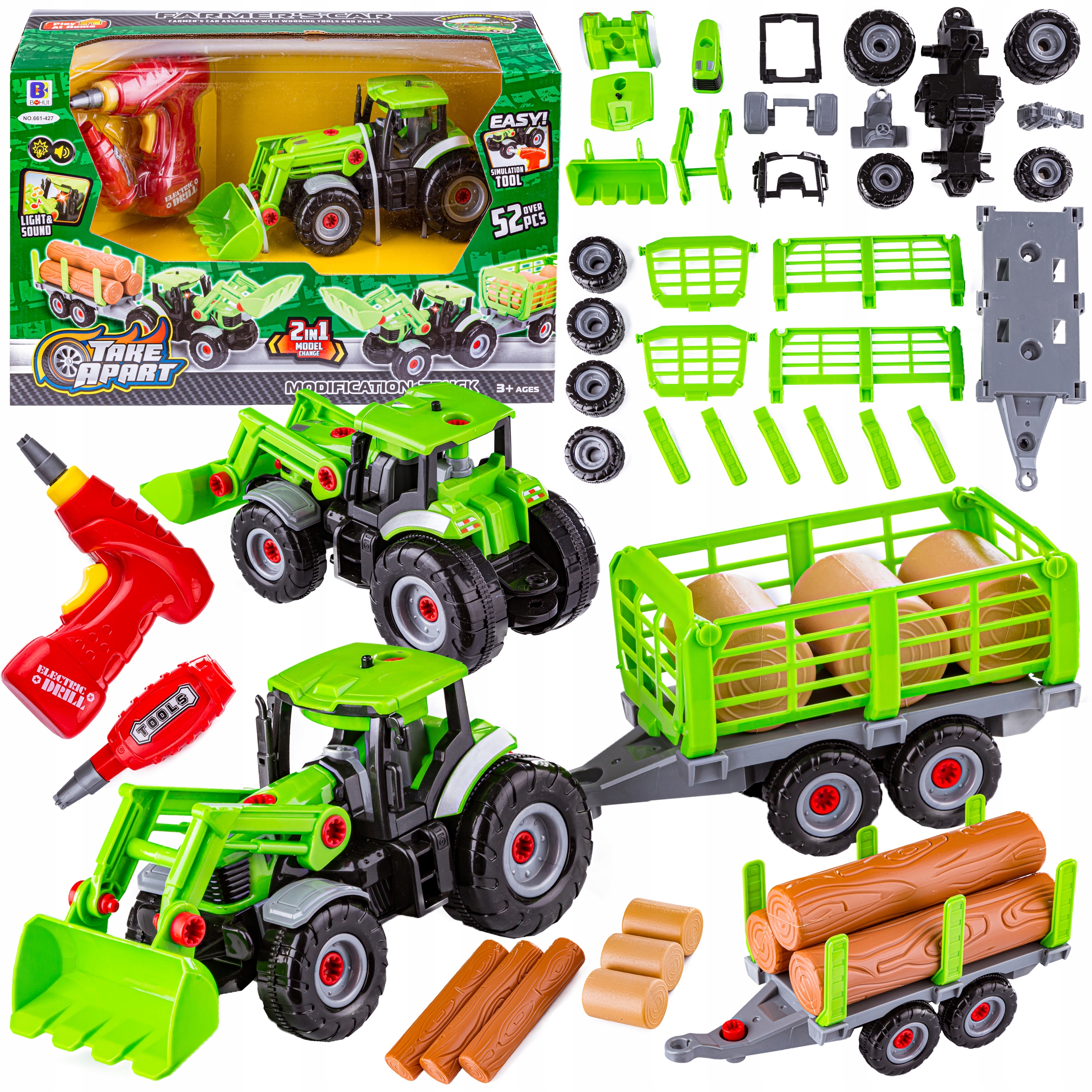 

Traktor Z Naczepą Ciągnik Do Skręcania Wkrętarka