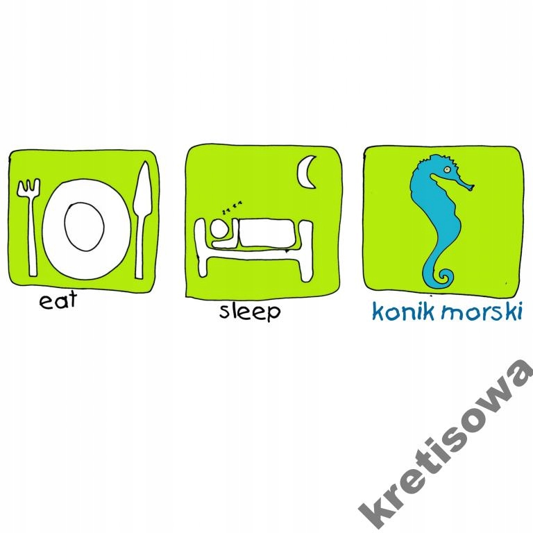 

Męska Koszulka Ryba Konik Morski Wzory r3a