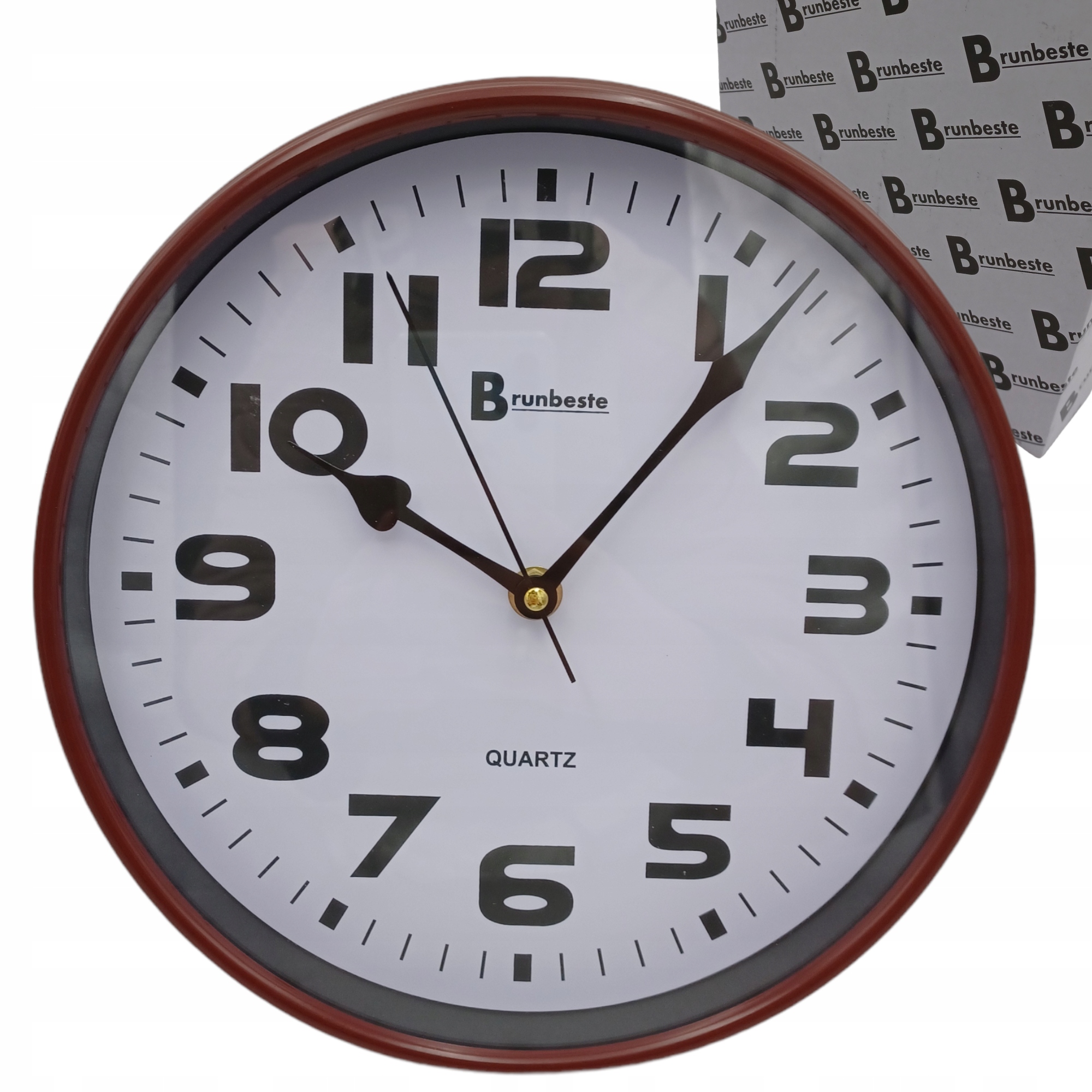 

Zegar ścienny Okrągły klasyczny 26 cm Brązowy Bb