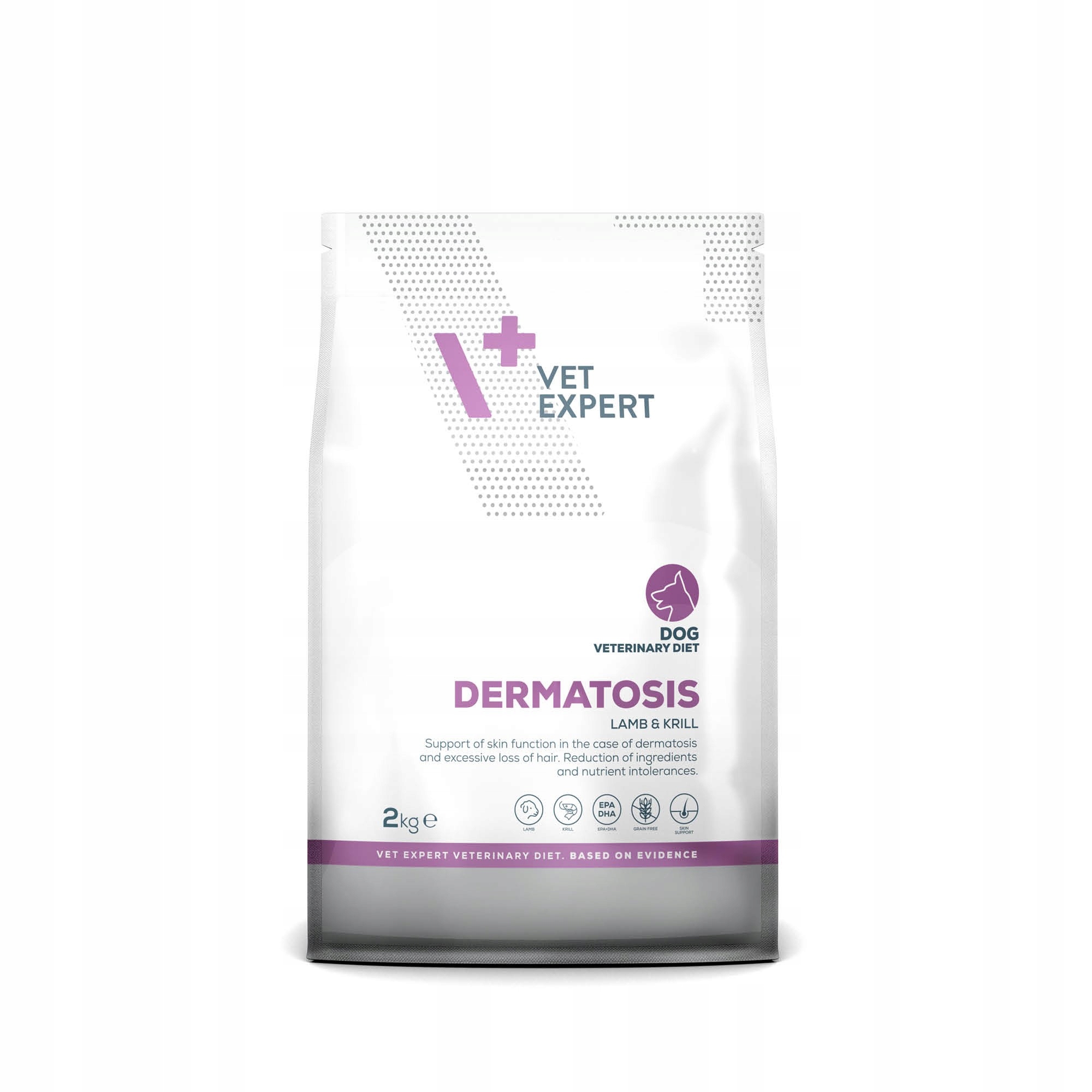 Suché krmivo pro psy VetExpert Veterinary Diet Derm Lamb&amp;Krill 2 kg